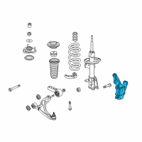 OEM 2015 Honda Pilot Knuckle, Left Front Diagram - 51215-STX-A02