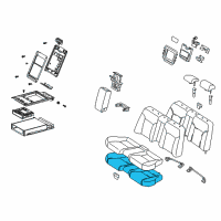 OEM 2012 Lexus IS350 Pad, Rear Seat Cushion Diagram - 71503-53031