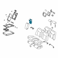 OEM 2006 Lexus IS350 Rear Seat Center Armrest Cup Holder Sub-Assembly Diagram - 72806-30110-B1