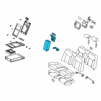 OEM 2010 Lexus IS350 Rear Seat Armrest Assembly, Center Diagram - 72830-53160-A2