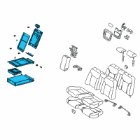 OEM 2012 Lexus IS250 Rear Seat Armrest Assembly, Center Diagram - 72830-53182-B2