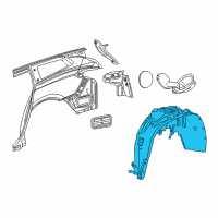 OEM Buick Enclave Wheelhouse Liner Diagram - 84512126