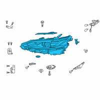 OEM 2020 Lexus ES300h Headlamp Unit With Gas Diagram - 81145-33F31