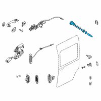 OEM 2010 Ford Transit Connect Lock Cylinder Diagram - 2T1Z-18168-D