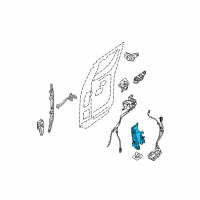 OEM 2012 Nissan Pathfinder Front Door Outside Handle Assembly, Right Diagram - 806B0-ZL41A