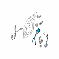 OEM 2005 Nissan Frontier Rear Right Driver Door Lock Actuator Diagram - 82500-ZS00A