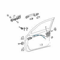 OEM 2010 Lexus GX460 Cable Assembly, Front Door Diagram - 69750-60050