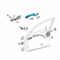 OEM 2020 Lexus LX570 Door Handle Assembly, Outside Diagram - 69210-60280-C0
