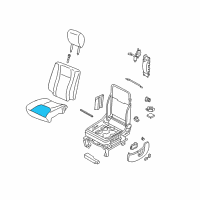 OEM 2004 Lincoln Navigator Seat Cushion Pad Diagram - 2L7Z-78632A22-AA