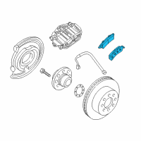 OEM 2014 GMC Savana 1500 Rear Pads Diagram - 89027019