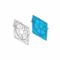 OEM BMW 528i Fan Shroud Diagram - 17-11-7-611-348