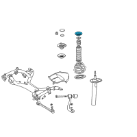 OEM BMW 750iL Coil Spring Mounting Pad, Upper Front Diagram - 31-33-1-091-233