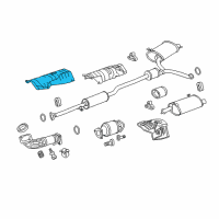 OEM 2013 Honda Crosstour Plate A, FR. Floor Heat Baffle Diagram - 74601-TY4-A40