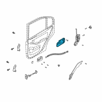 OEM 2003 Hyundai Elantra Rear Exterior Door Handle Assembly, Right Diagram - 83660-2D000