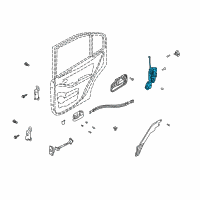 OEM Hyundai Elantra Latch & Actuator Assembly-Rear Door, LH Diagram - 81410-2D001