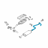 OEM GMC Sonoma Muffler Tail Pipe Assembly Diagram - 15999670