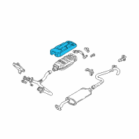 OEM 2000 Chevrolet S10 Shield Asm-Catalytic Converter Heat Diagram - 15161620