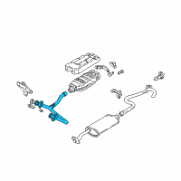 OEM 1998 Oldsmobile Bravada Exhaust Manifold Pipe Assembly Diagram - 15152628