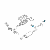 OEM 2001 Chevrolet S10 Insulator, Catalytic Converter Hanger Diagram - 15689346