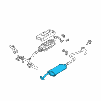 OEM 1998 GMC Sonoma Exhaust Muffler Assembly (W/ Exhaust Pipe & Tail Pipe) Diagram - 15722096