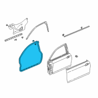 OEM 1999 Honda Accord Weatherstrip, L. FR. Door Diagram - 72350-S82-A01