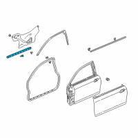 OEM 2002 Honda Accord Weatherstrip, FR. (Lower) Diagram - 72326-S82-A01