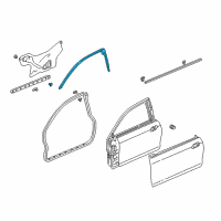 OEM 1998 Honda Accord Sub-Seal, L. FR. Door Diagram - 72365-S82-A02