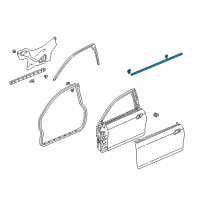 OEM 1998 Honda Accord Molding Assy., R. FR. Door Diagram - 72410-S82-A01