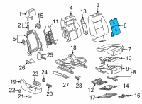 OEM 2021 GMC Sierra 2500 HD Seat Back Heater Diagram - 84655833