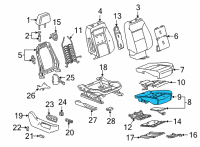 OEM 2020 GMC Sierra 1500 Seat Cushion Pad Diagram - 84552598