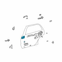 OEM 2005 Toyota Highlander Handle, Inside Diagram - 69206-44010-A0