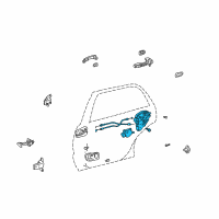 OEM Toyota Highlander Lock Assembly Diagram - 69060-48030