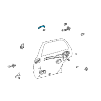 OEM 2003 Toyota Highlander Handle, Outside Diagram - 69211-12220-J1