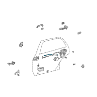 OEM 2002 Toyota Highlander Lock Cable Diagram - 69780-48010