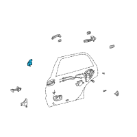 OEM Lexus RX300 Hinge Assy, Rear Door, Upper RH Diagram - 68750-48010