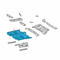 OEM Pontiac Vibe Front Floor Pan Diagram - 88972253