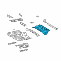 OEM 2003 Pontiac Vibe Center Floor Pan Diagram - 88970852