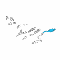 OEM 2001 Infiniti I30 Exhaust Main Muffler Assembly Diagram - 20100-3Y700