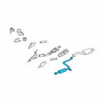 OEM 2001 Nissan Maxima Exhaust, Sub Muffler Assembly Diagram - 20300-3Y700