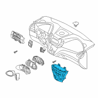 OEM 2015 Hyundai Santa Fe Heater Control Assembly Diagram - 97250-B8250-4X