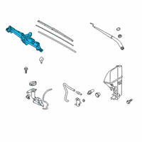 OEM Kia K900 Windshield Wiper Motor & Link Assembly Diagram - 98100J6000