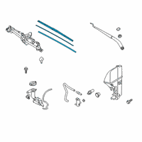 OEM 2019 Kia K900 Passeger Windshield Wiper Blade Assembly Diagram - 98360C5600