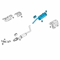 OEM 2019 Kia Rio Rear Muffler Assembly Diagram - 28710H9700