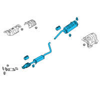 OEM Kia Rio Center Muffler Complete Diagram - 28605H9200