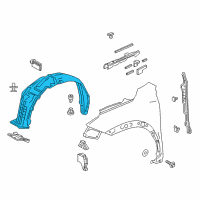 OEM 2015 Lexus NX300h Liner, Front Fender, RH Diagram - 53875-78010