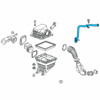 OEM Chevrolet PCV Tube Diagram - 24585200