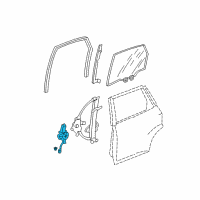 OEM Honda Motor Assembly, Left Rear Door Diagram - 72753-SAA-J02