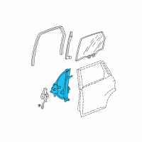 OEM 2008 Honda Fit Regulator Assembly, Left Rear Door Diagram - 72752-SAA-J02