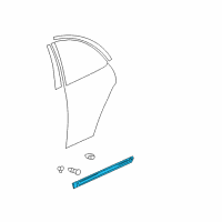 OEM 2004 Hyundai Elantra Moulding Assembly-Rear Door Waist Line, RH Diagram - 87722-2D500