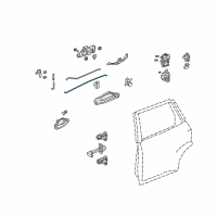 OEM Honda Fit Rod, R. RR. Inside Lock Diagram - 72632-SAA-G01